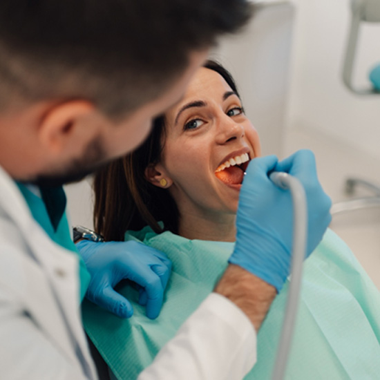 Patient in Fairfax discussing gum disease treatment options